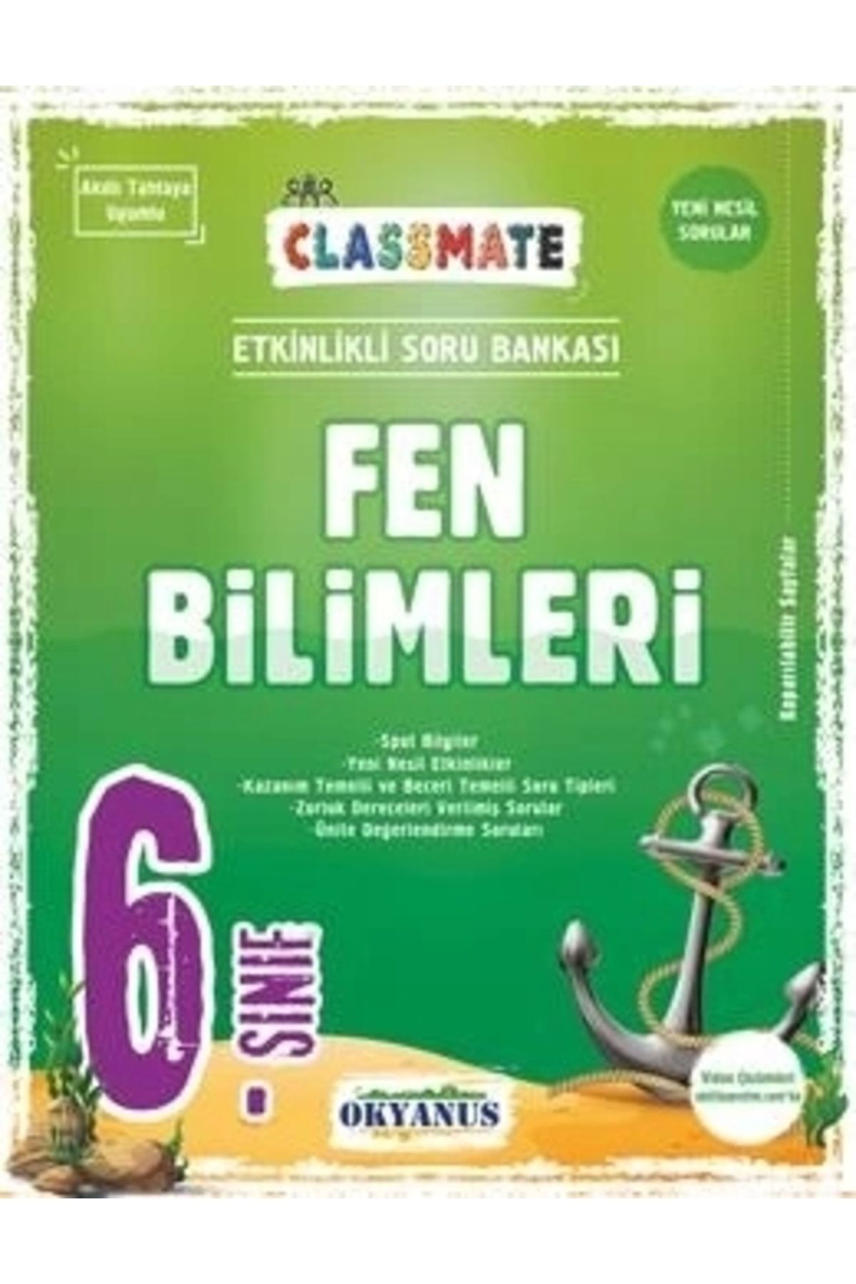 Okyanus Yayınları 6. Sınıf Classmate Fen Bilimleri Etkinlikli Soru Bankası
