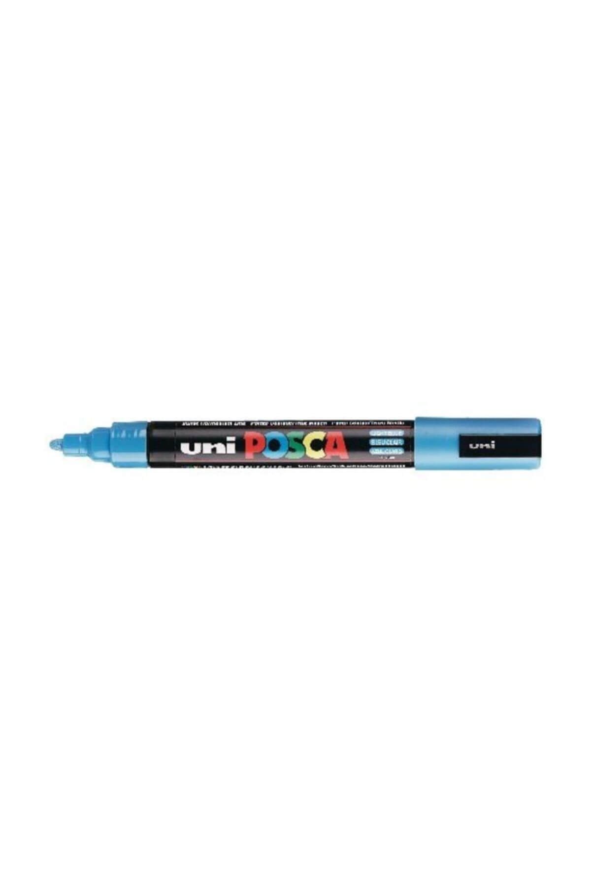 Uni-Ball Markör Boyama Posca Su Bazlı Poster 1.8-2.5 MM Açık Mavi PC-5M