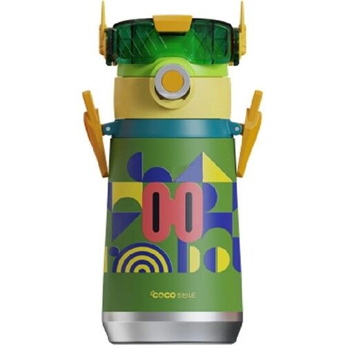 Vagonlife CS 0001 500 ml Yeşil Pipetli Boyun Askılı Çelik Termos