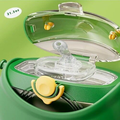 Coco Smile Özel Kutulu 630 ml Pipetli Dinazor Temalı Tritan Su Matarası Boyun Askılı