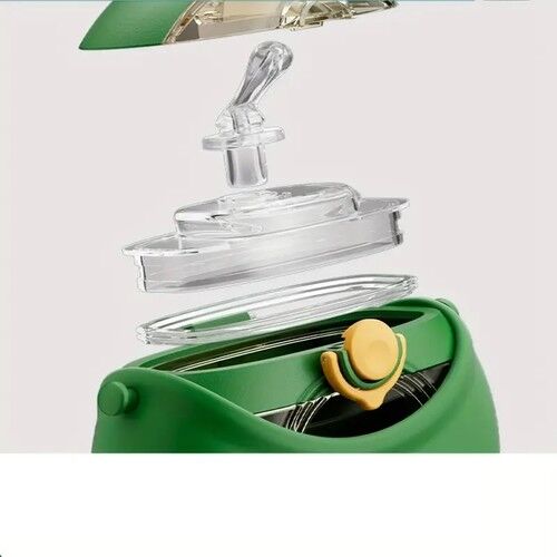 Coco Smile Özel Kutulu 630 ml Pipetli Dinazor Temalı Tritan Su Matarası Boyun Askılı