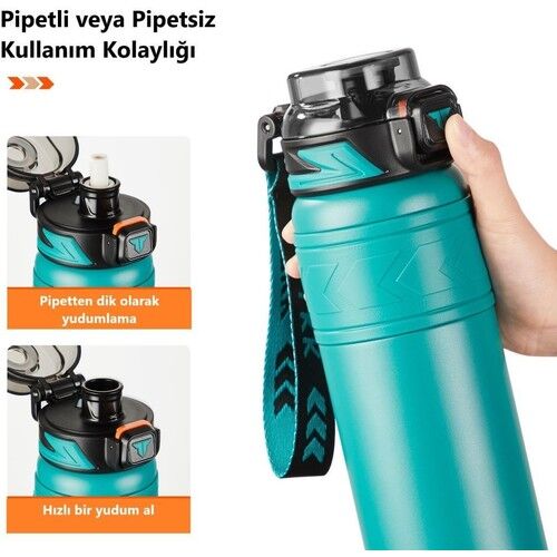 Tkk Çelik Termos 900 Ml T2025  Turkuaz