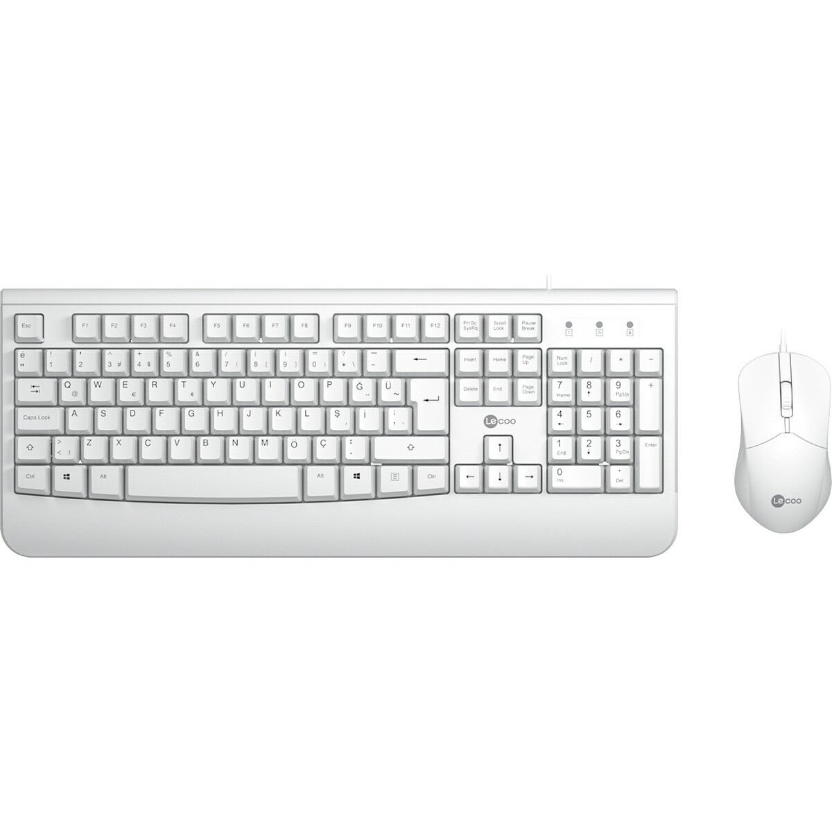 Lecoo Cm105 Beyaz Kablolu Mouse & Klavye Set