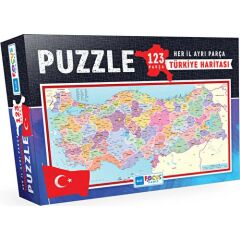 Bf124  123 Parça - Türkiye Haritası Kutulu Puzzle