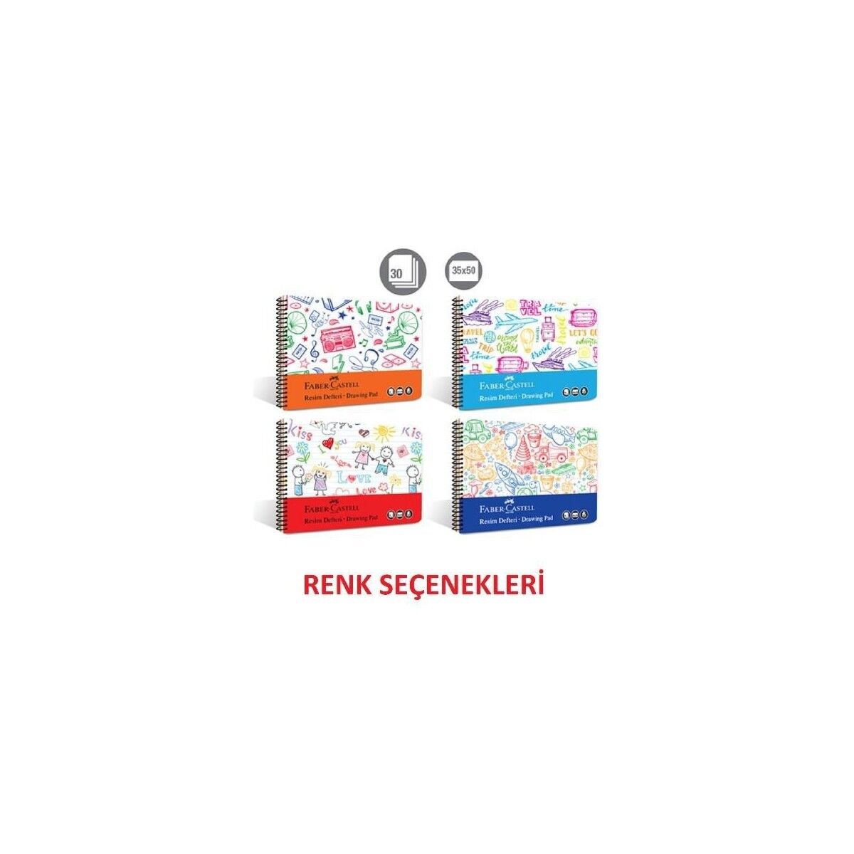Faber-Castell Resim Defteri Plastik Kapak 2023 35x50