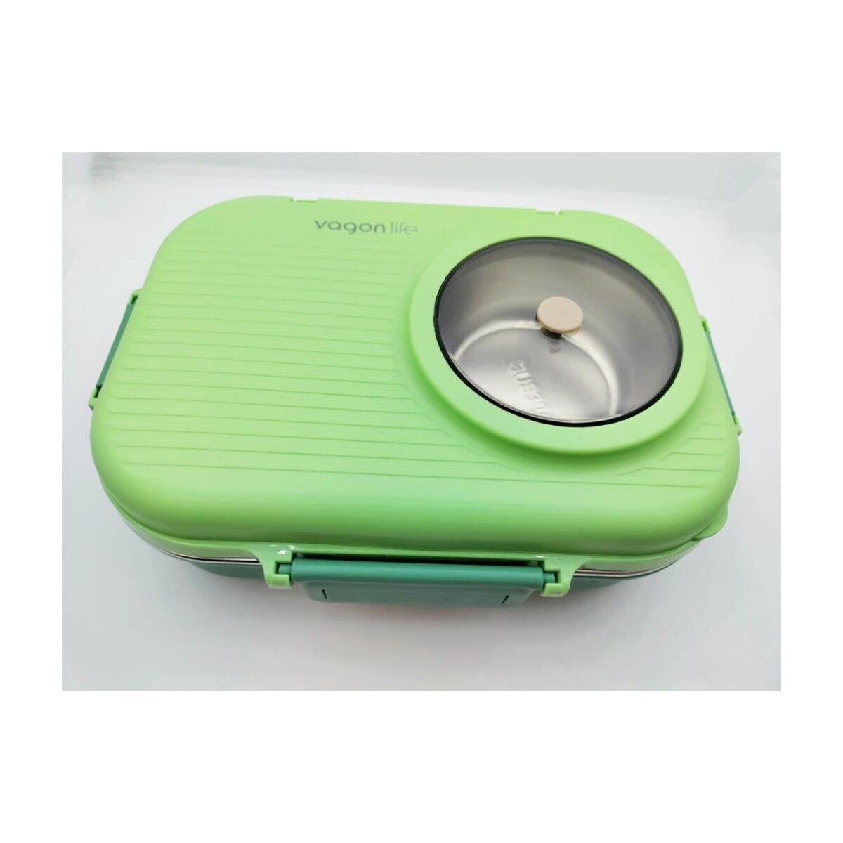 Vagonlife BL70100 Çelik Hazneli Lunch Box Beslenme Kabı Yeşil