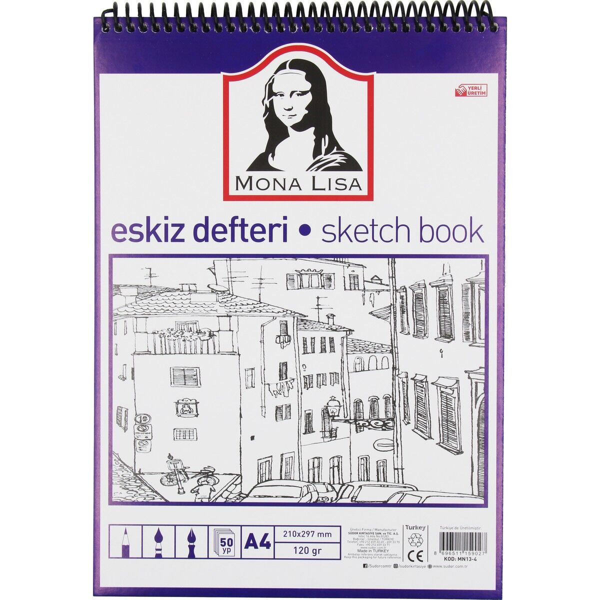 Südor Eskiz Defteri A4 120 Gr 50 Yp Telli
