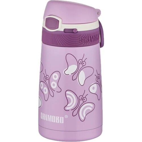 Shamobo 350 Ml Pipetli Çelik Matara Mor