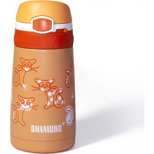 Shamobo 350 Ml Pipetli Çelik Matara Turuncu