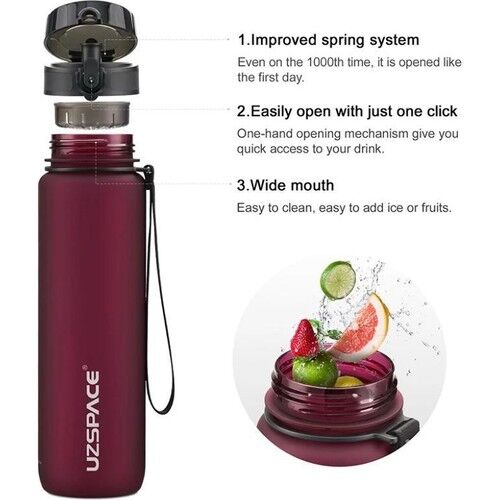 Uzspace 1000 Ml Trıtan Matara Kırmızı