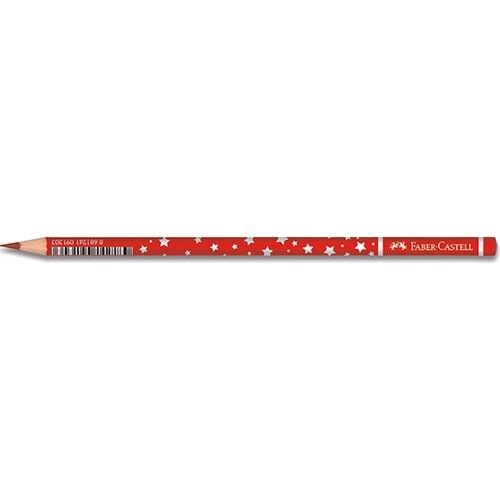 Faber-Castell Başlık Kalemi Yıldız Desenli Kırmızı 1131450001 12 Li (1 Paket 12 Adet)