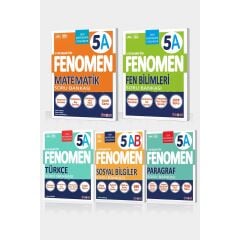 5. Sınıf 5'li Set MatematikA - Fen BilimleriA - TürkçeA - Sosyal Bilgiler – ParagrafA