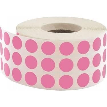 Tanex 10 Mm Nokta Etiket Pembe