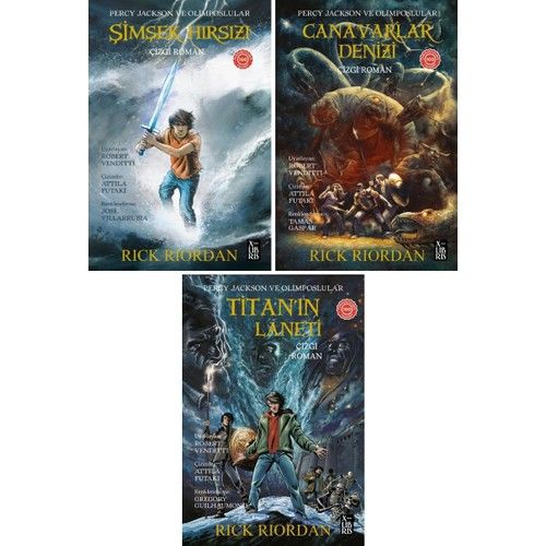 Percy Jackson ve Olimposlular Çizgi Roman Serisi 1-2-3. Ciltler - Rick Riordan
