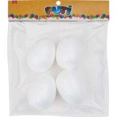 Puti Köpük Yumurta 8 Cm 4 Lü