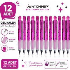 Deep Versatil Kalem Uzay Temalı - Metalik Pembe 12'li Paket