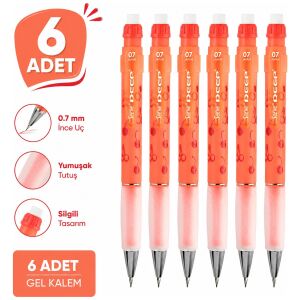 Versatil Kalem Deep 0.7 mm Meyve Temalı 6'lı Paket