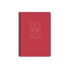 Keskin 2025-20*28 Spiralli Haftalık Ajanda-Kırmızı