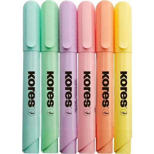 36060 Hıgh Lıner Plus Pastel Set, Chisel Tip, Karışık Colours Plastic Case 6 Adet