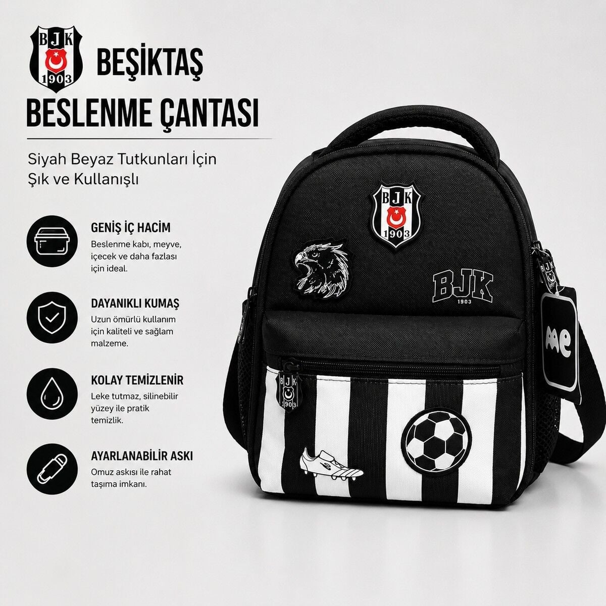 Beşiktaş Dokuma Etiket Ve Baskı Beslenme Çantası 26377