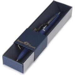 ''san Remo'' Tükenmez Kalem-Mavi- 1mm. Kutulu - (mavi Gövde, Lacivert Kutu)