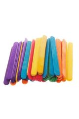 Brons Renkli Dar Dondurma Çubuğu 50 Adet (Ahşap Çubuk)