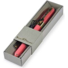 ''monaco'' Tükenmez Kalem-Mavi-0,5 Mm. Kutulu - (mercan Gövde, Gri Kutu)