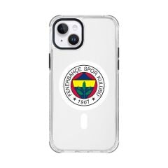 iPhone 13 Uyumlu Fenerbahçe Logo Şeffaf Magsafe Lisanslı Telefon Kılıfı