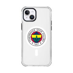 iPhone 13 Uyumlu Fenerbahçe Logo Şeffaf Magsafe Lisanslı Telefon Kılıfı