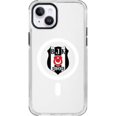 iPhone 13 Uyumlu Beşiktaş Logo Şeffaf Magsafe Lisanslı Telefon Kılıfı