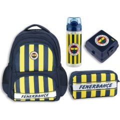 Tarafta Fenerbahçe Çanta + Suluk + Kalemlik + Beslenme Kutusu Set 20