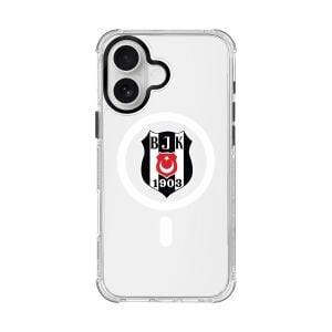 iPhone 16 Uyumlu Beşiktaş Logo Şeffaf Magsafe Lisanslı Telefon Kılıfı4
