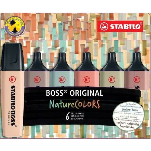 Stabilo Boss Nature Colors 6 Renk Işaretleme Kalemi 70/6-2-2