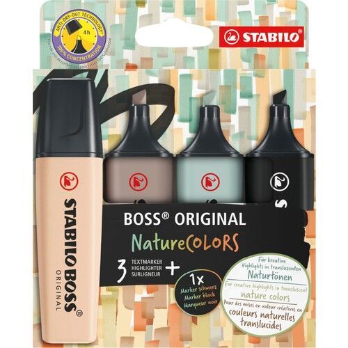 Stabilo Boss Nature Colors 4 Renk 70/4-2-5 Yeni Doğal Renkler Serisi