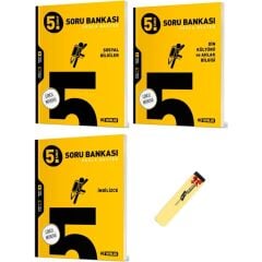 (Sınıf: 5) Sosyal Din ve İngilizce Soru Bankası 3'lü Set (Fosforlu Kalem)