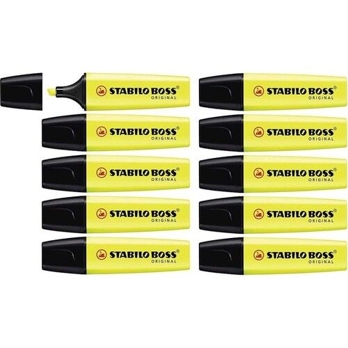 Stabilo Boss Original Pastel Sarı Fosforlu Kalem 10'lu
