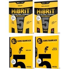 2025 5. Sınıf Ingilizce + Sosyal Bilgiler Soru + Hibrit - Konu Seti 4 Kitap