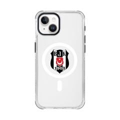 iPhone 15 Uyumlu Beşiktaş Logo Şeffaf Magsafe Lisanslı Telefon Kılıfı