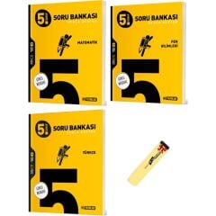 (Sınıf: 5) Matematik Fen Bilimleri ve Türkçe Soru Bankası 3'lü Set (Fosforlu Kalem)