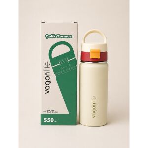 Vagonlife Vgn-1110 550 Ml Çelik Termos Ekru