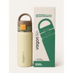 Vagonlife Vgn-1110 550 Ml Çelik Termos Bej