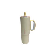 Vagonlife Çelik Pipetli/ Pipetsiz Çift Kullanım Kulplu Cup/termos VGN1114 1200ML - Sarı