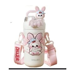Vagonlife D9363 Pembe Tavşan Paslanmaz Çelik Termos 490 Ml