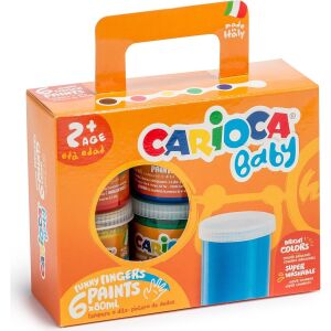 Carioca Bebek Parmak Boyası 6x80 Ml  Yıkanabilir