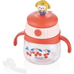 Rovco Pipetli Tritan Çocuk Su Matarası 240 ml 6+ Ay Turuncu