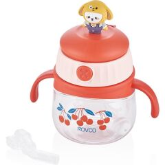 Rovco Pipetli Tritan Çocuk Su Matarası 240 ml 6+ Ay Turuncu