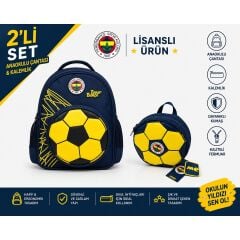 Fenerbahçe 3D Suni Deri Anaokulu Çantası 26785+ Kalemlik 26787