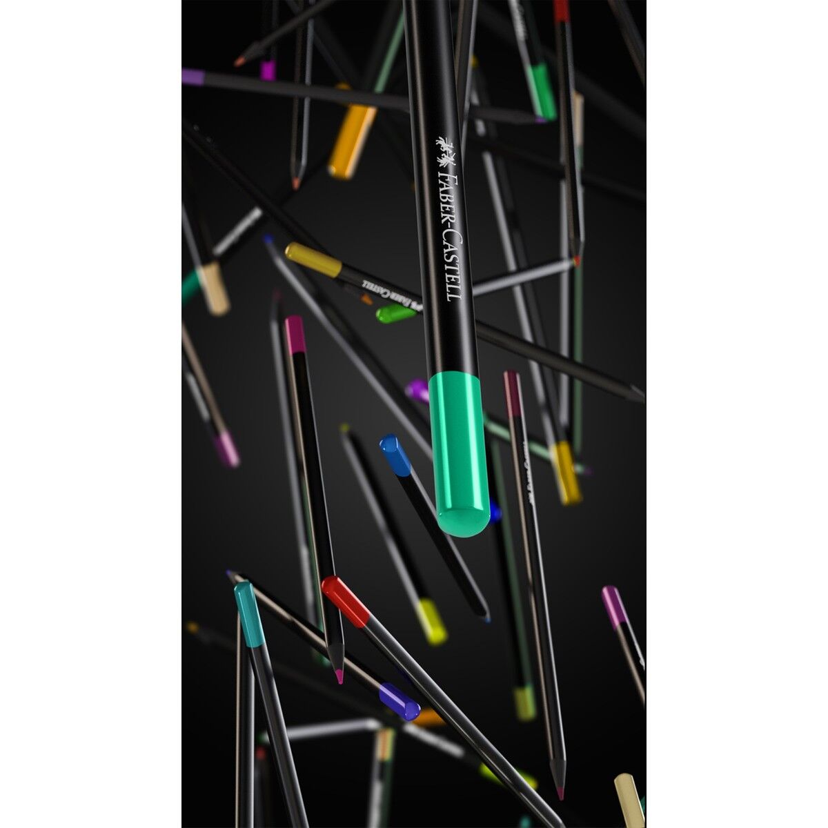 Faber-Castell Black Edition 100'lü Renkli Kalemler Metal Kutu, Kırılmaz, Çocuklar ve Yetişkinler İçin