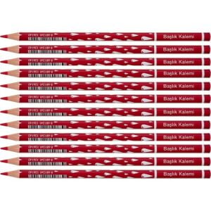 Faber-Castell Damla Desenli Kırmızı Renkli Kurşun Kalem 12'li