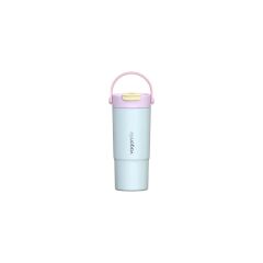 Vagonlife Çelik Pipetli/pipetsiz Kullanım Silikon El Askılı Matara/termos VGN1102 660ML -Turkuaz